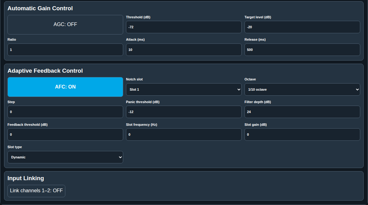 DTX module input processing interface running on an RXT-8D