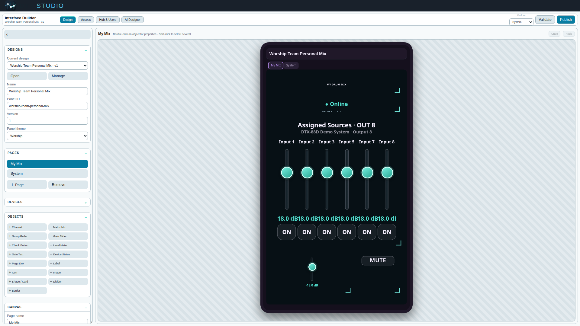DTX Studio Interface Builder